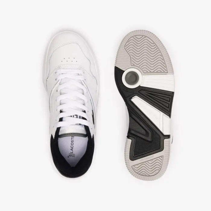 Sneakers Women Lacoste Women039s Lineshot Contrasted Collar Leather Sneakers Whiteblack 147