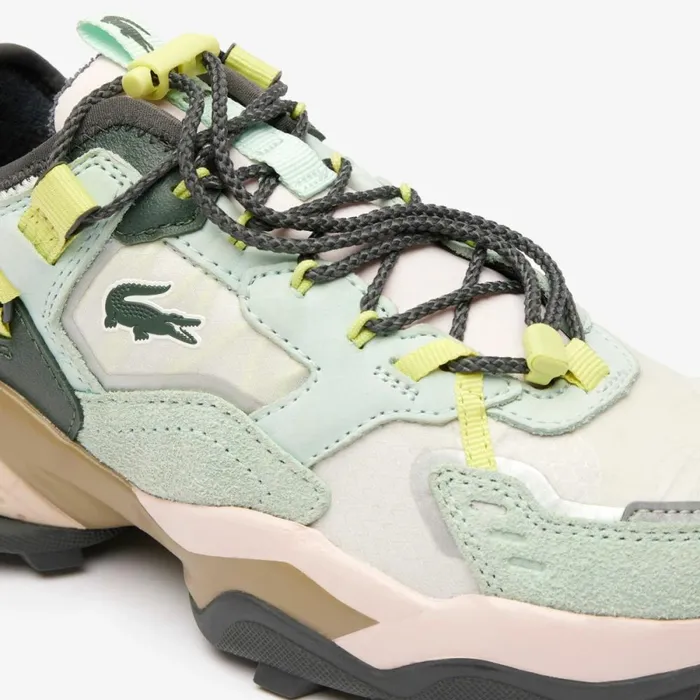Sneakers Women Lacoste Women039s Outdoor LGuard Breaker Sneakers In Tearproof Fabric Lt Trqslt Pnk Ani