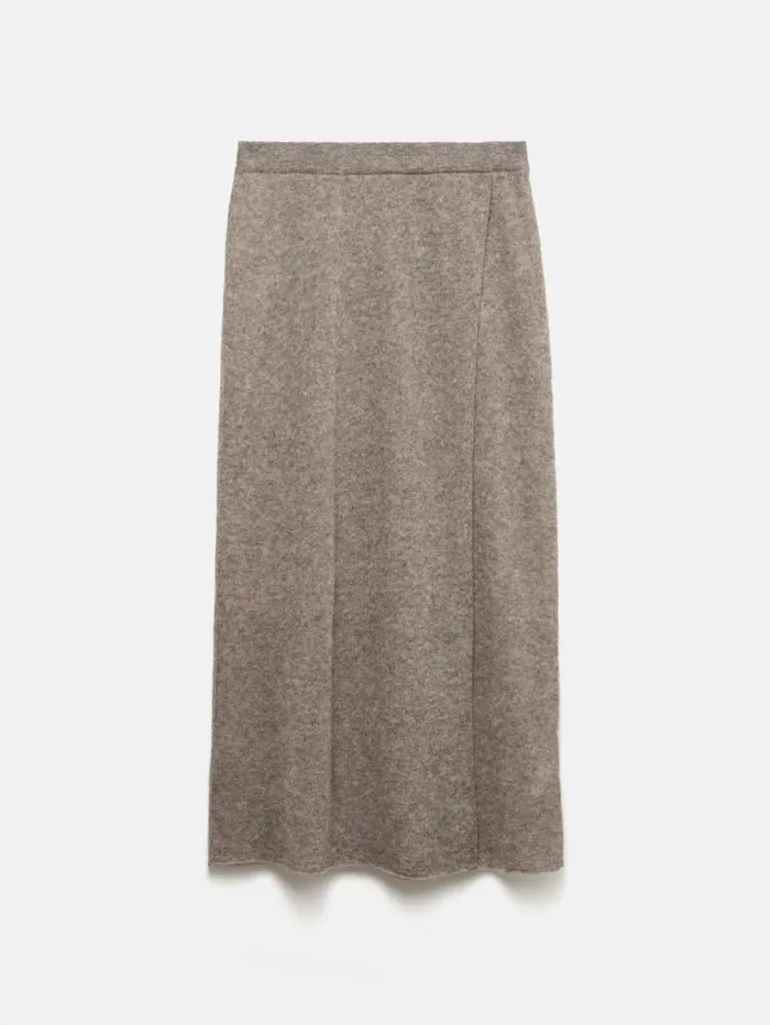 Soft Gauzy Knit Skirt Taupe Women Jigsaw Skirts