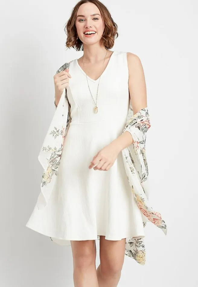 Solid Ribbed V Neck Mini Dress Women Maurices Dresses and Jumpsuits