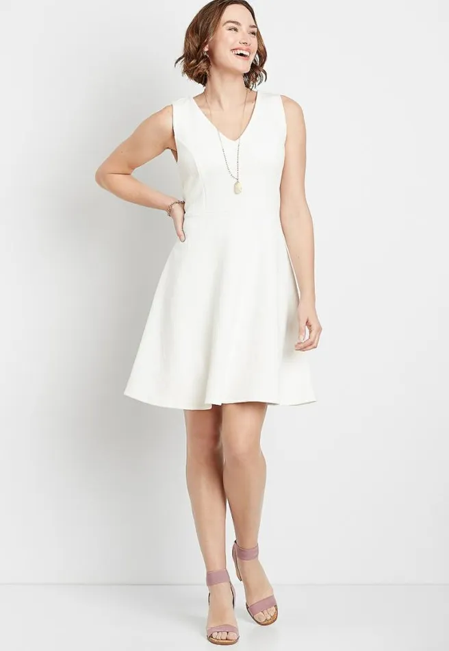 Solid Ribbed V Neck Mini Dress Women Maurices Dresses and Jumpsuits