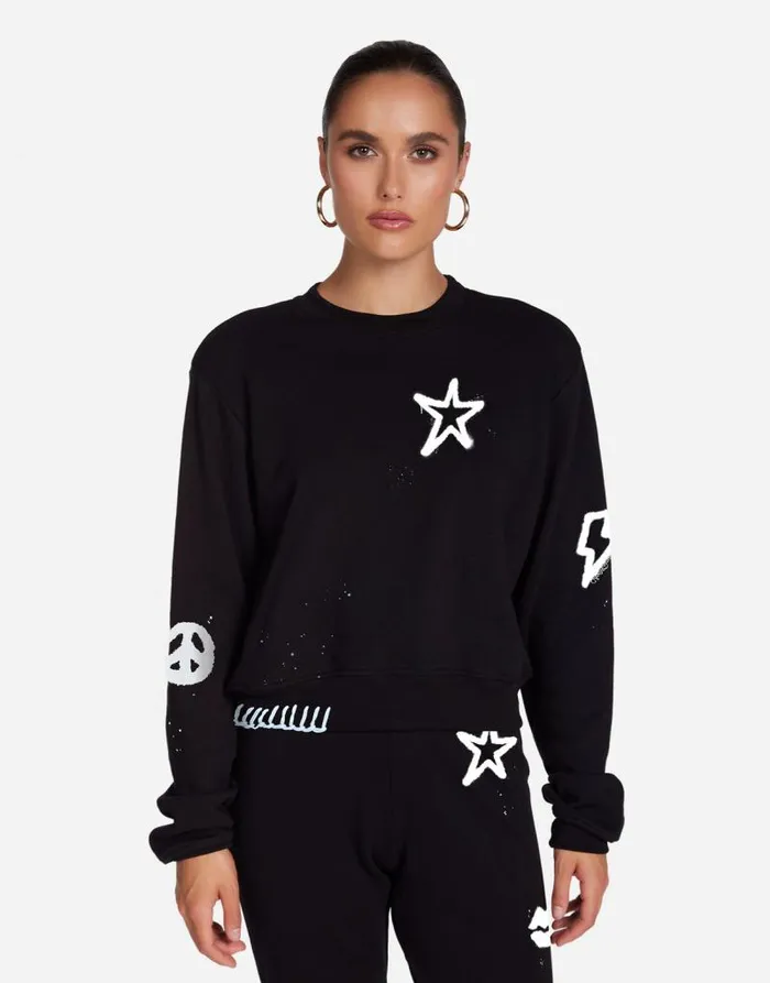 Spalding Airbrush Elements Black Women Lauren Moshi Long Sleeve