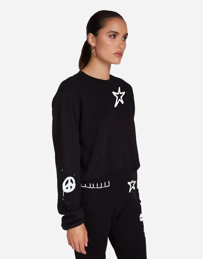Spalding Airbrush Elements Black Women Lauren Moshi Long Sleeve