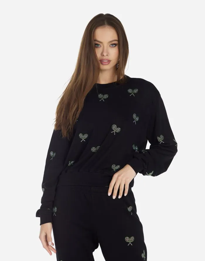 Spalding Moshi Tennis Club Black Women Lauren Moshi Sweaters and Knits