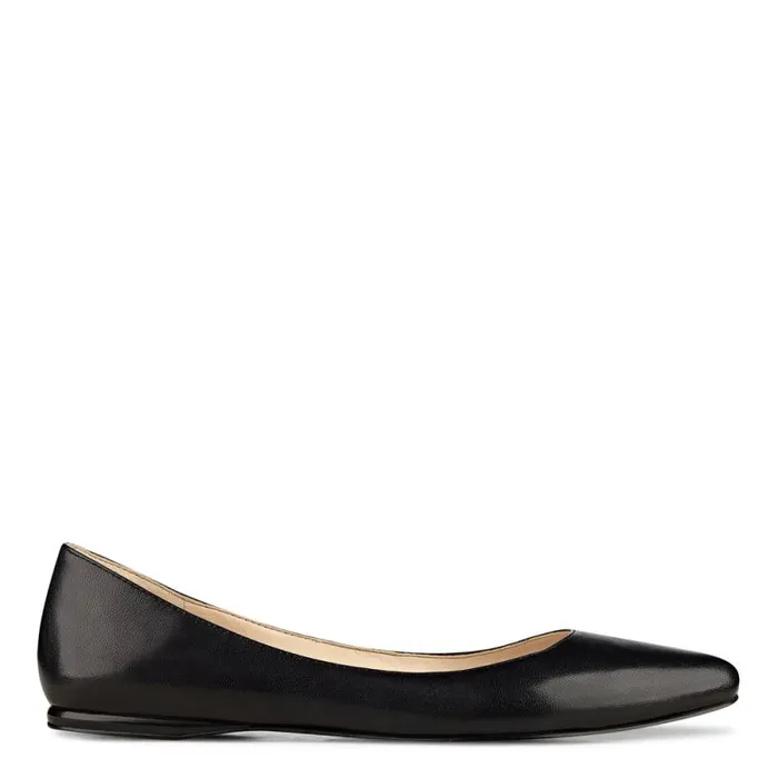 Speakup Almond Toe Flats Black Patent Women Nine West Flats