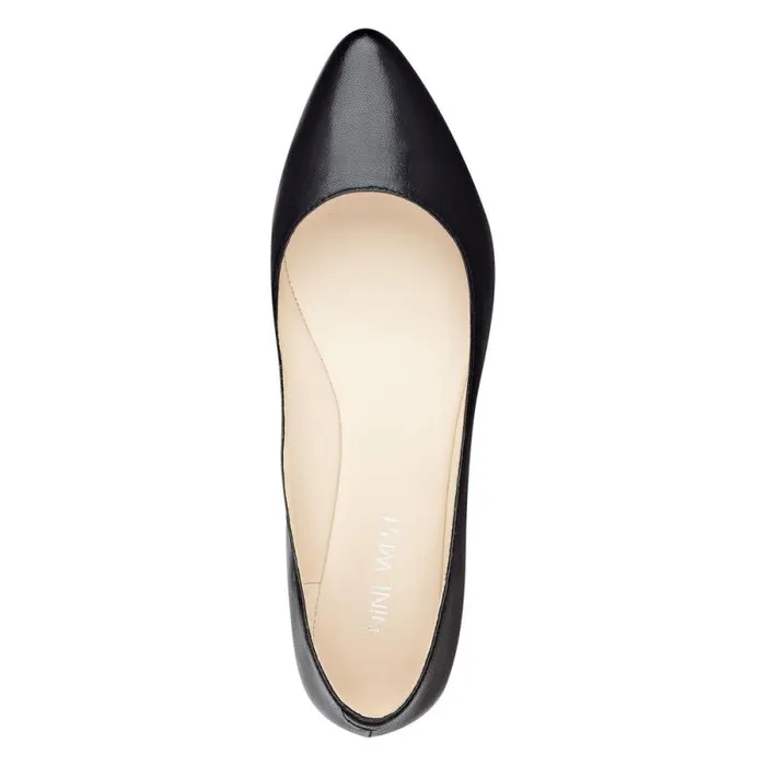 Speakup Almond Toe Flats Black Patent Women Nine West Flats