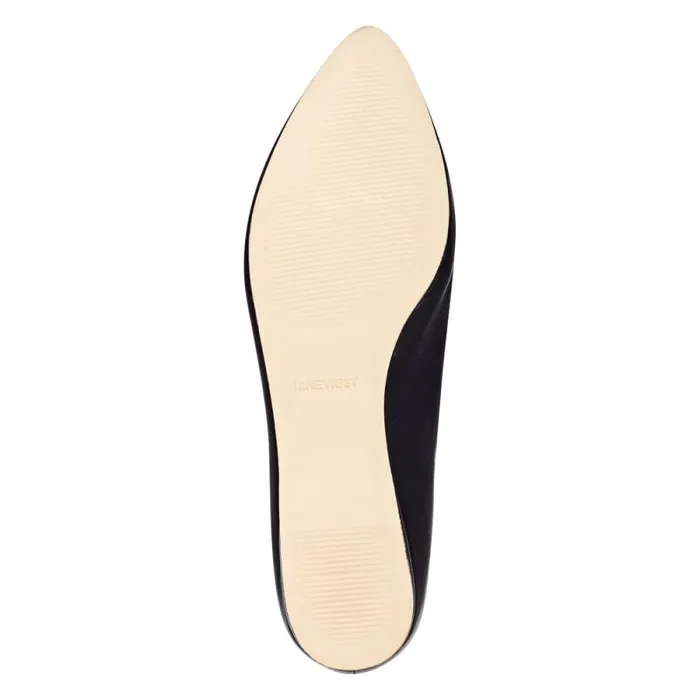 Speakup Almond Toe Flats Black Patent Women Nine West Flats