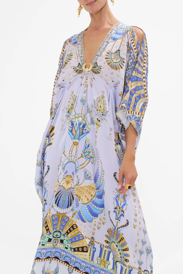 SPLIT SLEEVE KAFTAN WITH HARDWARE UNDER SCARAB SKIES Under Scarab Skies Womens Camilla Resort Wear