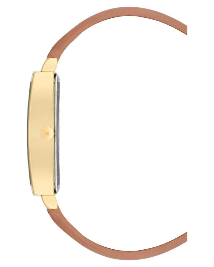 Square Case Strap Watch Goldbrown Women Nine West Straps Square Case Strap Watch Goldbrown Women Nine West Straps