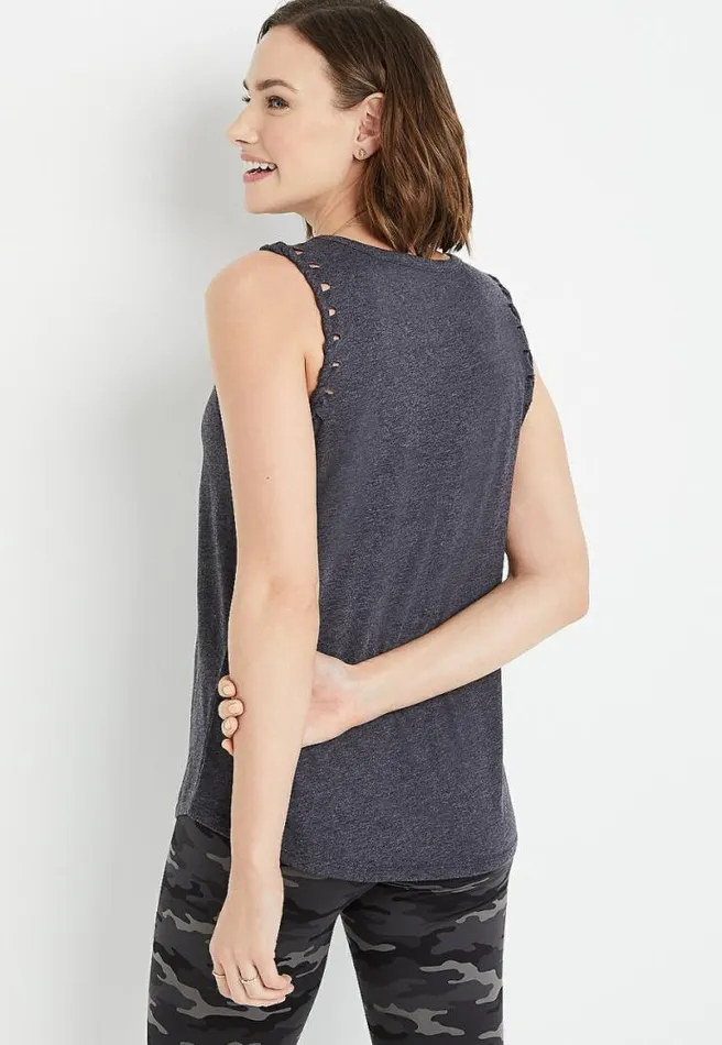Stay Golden Braided Arm Graphic Tank Top Women Maurices Tops