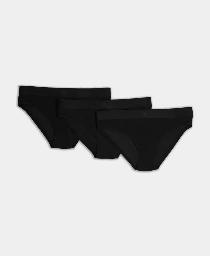 Sundown Soft Cotton Brief 3 Pack Black Women Underwear Sweaty Betty