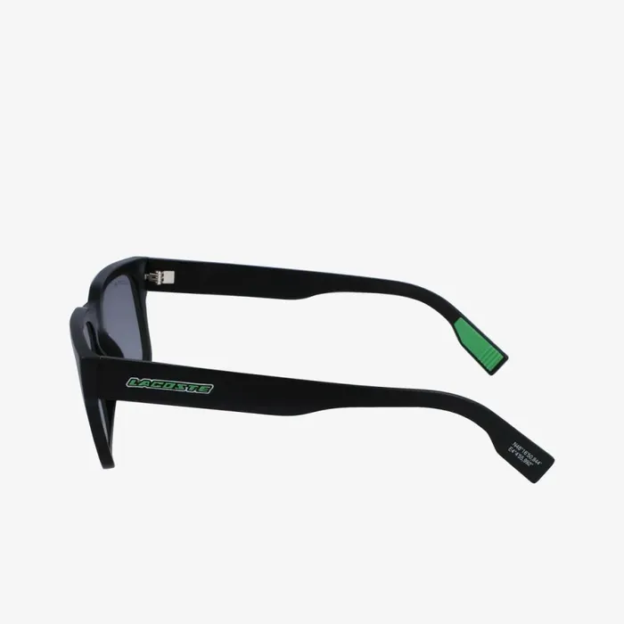 Sunglasses Men Lacoste Men039s Rectangle Active Sunglasses Blackblue 002
