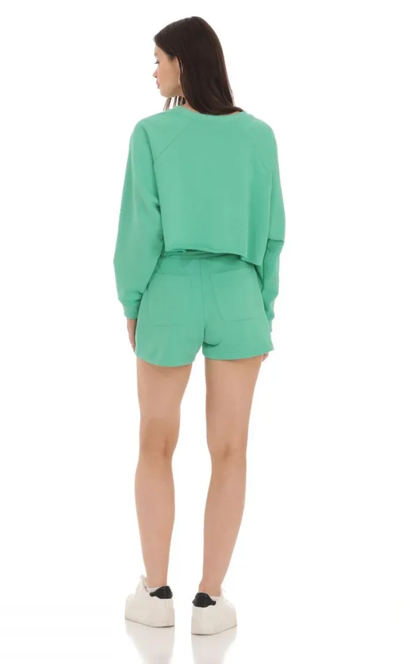Sweat Shorts Lime Green Women LUCY IN THE SKY Shorts