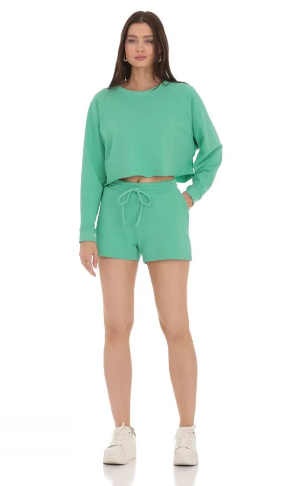 Sweat Shorts Lime Green Women LUCY IN THE SKY Shorts