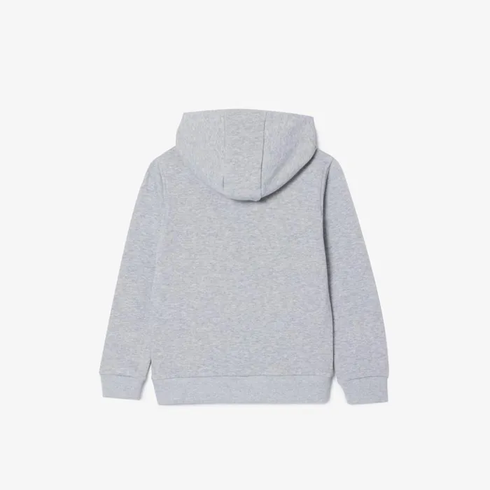 Sweaters and Sweatshirts Kids Lacoste Kids039 Kangaroo Pocket ZipUp Hoodie Grey Chine Cca
