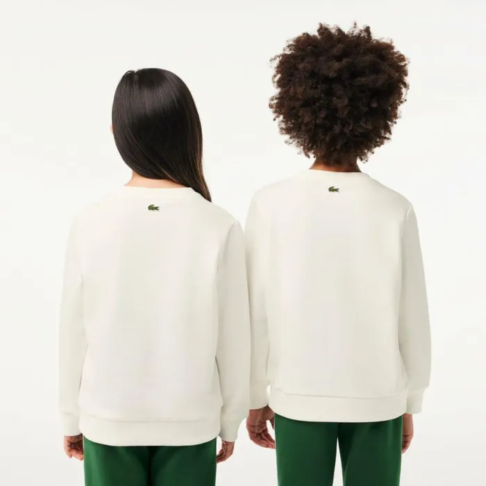 Sweaters and Sweatshirts Kids Lacoste Kids039 Printed Crew Neck Sweatshirt White 70v