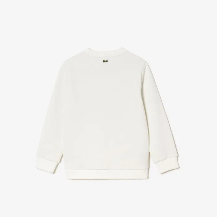 Sweaters and Sweatshirts Kids Lacoste Kids039 Printed Crew Neck Sweatshirt White 70v