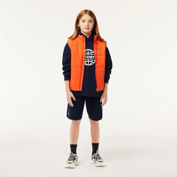 Sweaters and Sweatshirts Kids Lacoste Kids039 Printed Hoodie Navy Blue 166