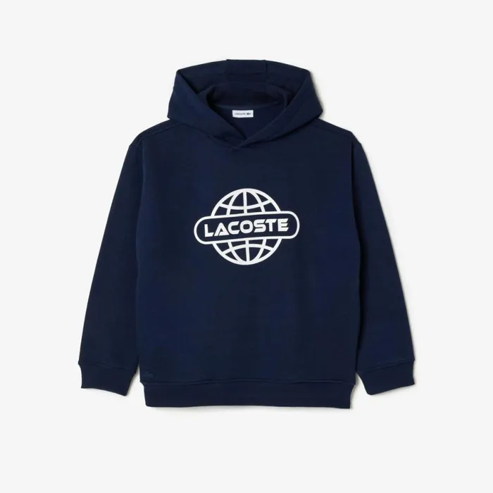 Sweaters and Sweatshirts Kids Lacoste Kids039 Printed Hoodie Navy Blue 166