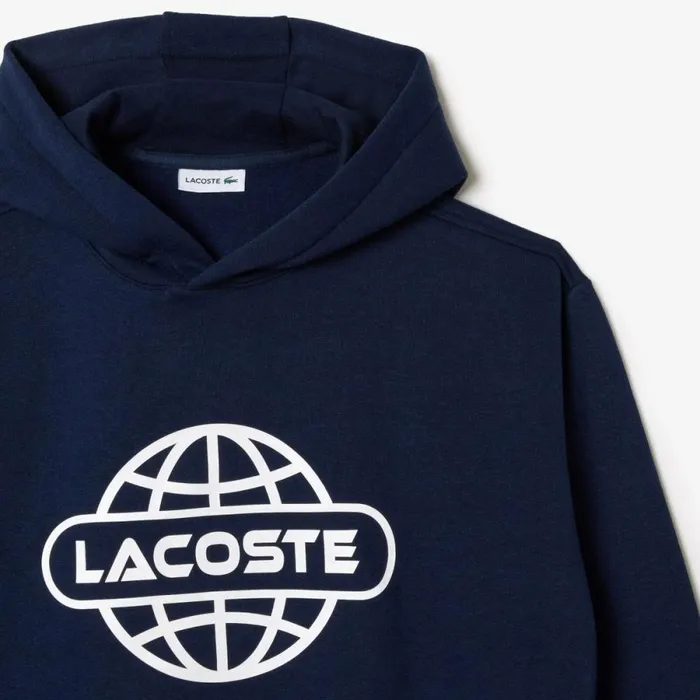 Sweaters and Sweatshirts Kids Lacoste Kids039 Printed Hoodie Navy Blue 166