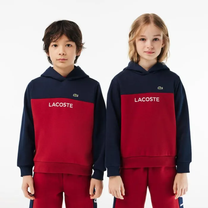 Sweaters and Sweatshirts Kids Lacoste Kids Cotton Flannel Colorblock Hoodie Navy Blue Bordeaux Isv Sweaters and Sweatshirts Kids Lacoste Kids Cotton Flannel Colorblock Hoodie Navy Blue Bordeaux Isv