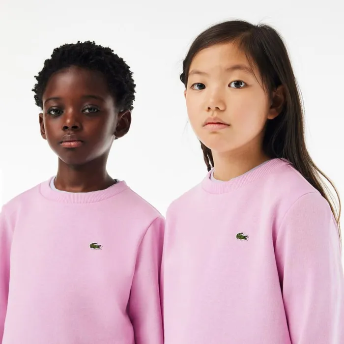 Sweaters and Sweatshirts Kids Lacoste Kids Organic Cotton Flannel Sweatshirt Pink Ixv