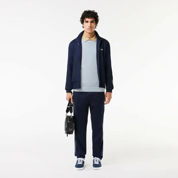 Sweaters and Sweatshirts Men Lacoste Crew Neck Cotton Sweater Phoenix Blue J2g