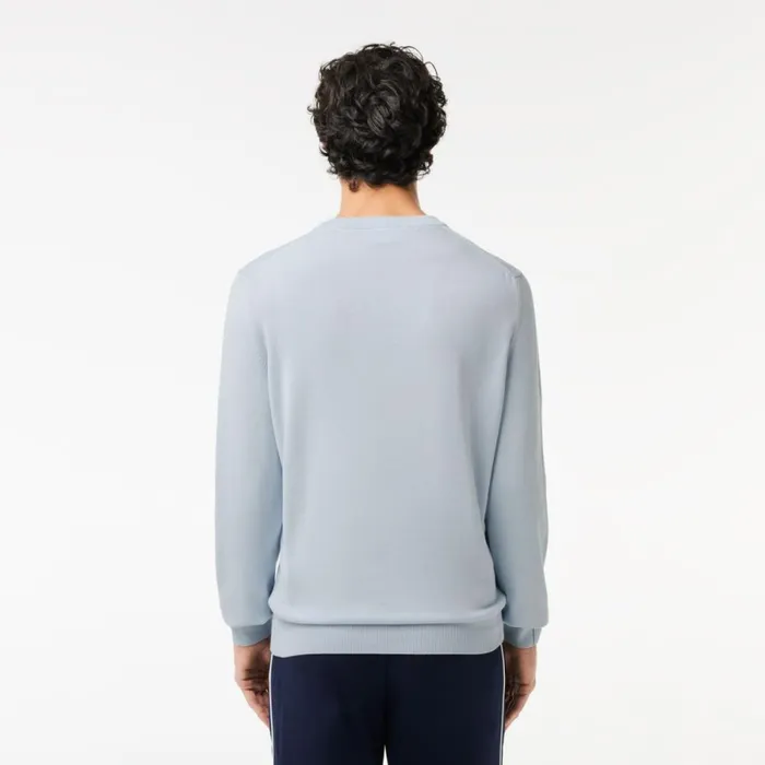 Sweaters and Sweatshirts Men Lacoste Crew Neck Cotton Sweater Phoenix Blue J2g