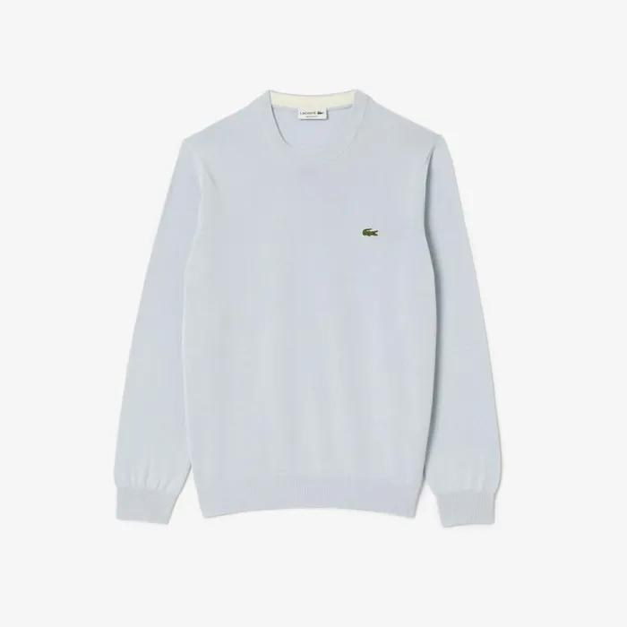 Sweaters and Sweatshirts Men Lacoste Crew Neck Cotton Sweater Phoenix Blue J2g