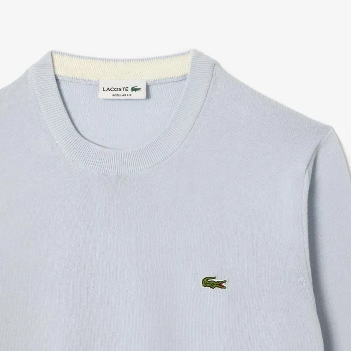 Sweaters and Sweatshirts Men Lacoste Crew Neck Cotton Sweater Phoenix Blue J2g