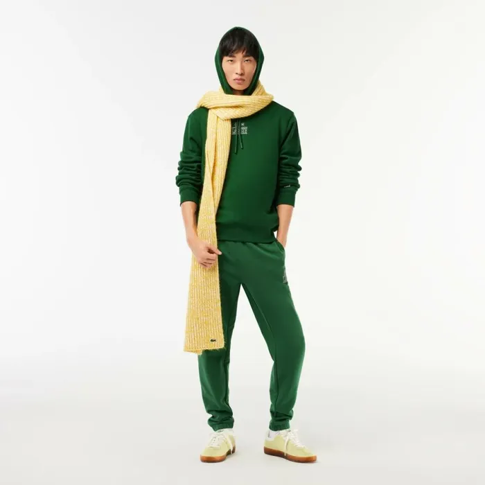 Sweaters and Sweatshirts Men Lacoste Men039s Printed Hoodie Pine Green 132