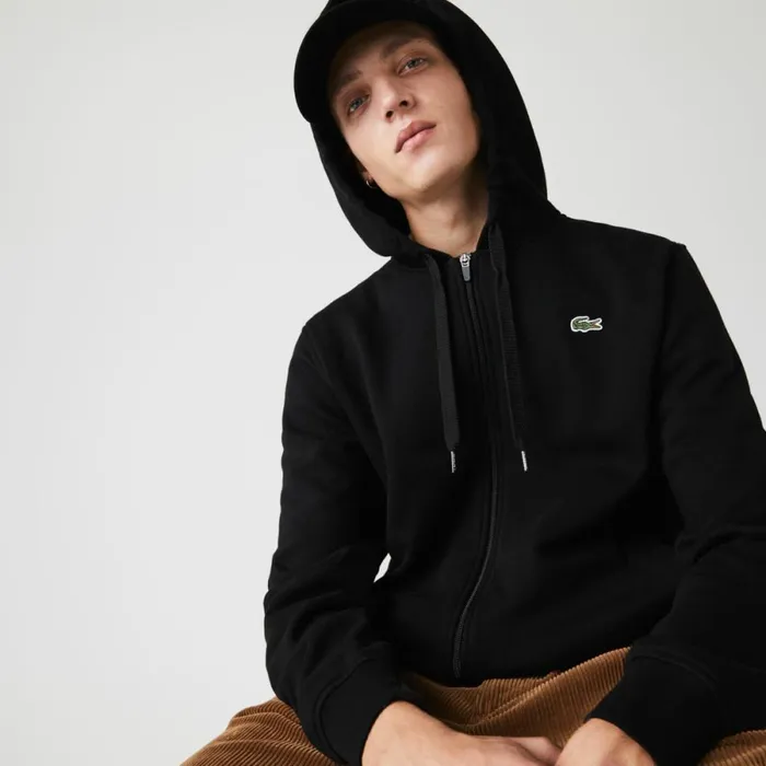 Sweaters and Sweatshirts Men Lacoste Men039s SPORT Lightweight Hoodie Black C31