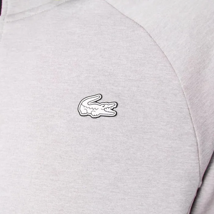 Sweaters and Sweatshirts Men Lacoste Men039s SPORT Stretch ZipUp Sweatshirt Grey Chine Light Grey 9ya