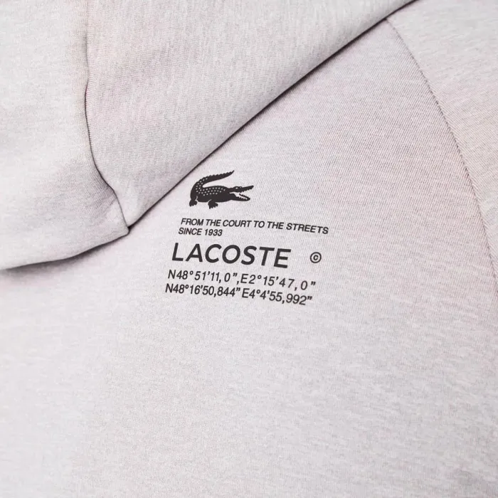 Sweaters and Sweatshirts Men Lacoste Men039s SPORT Stretch ZipUp Sweatshirt Grey Chine Light Grey 9ya