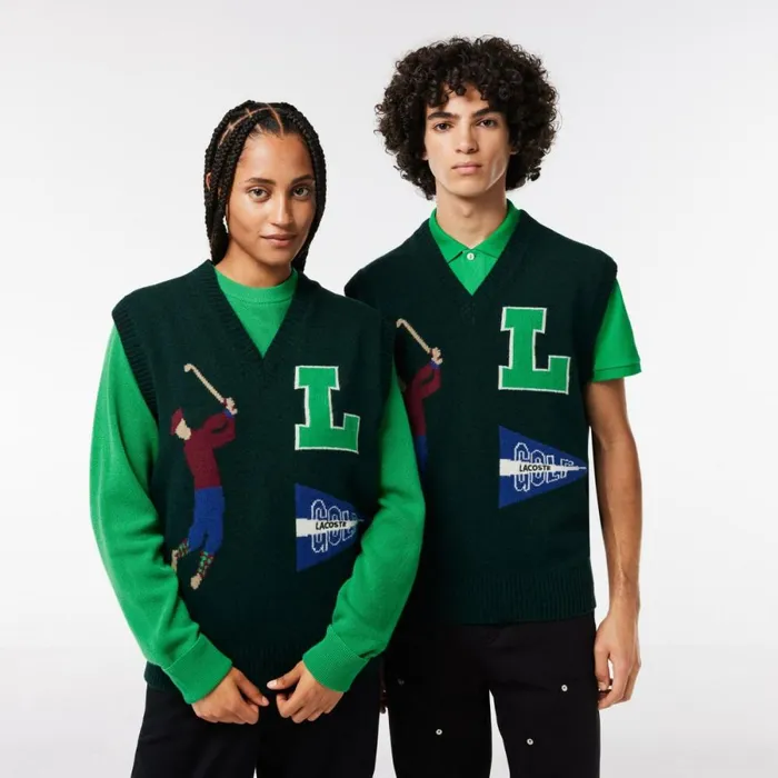 Sweaters and Sweatshirts MenWomen Lacoste Unisex Sleeveless Golf Motif Sweater Green White Dcj Sweaters and Sweatshirts MenWomen Lacoste Unisex Sleeveless Golf Motif Sweater Green White Dcj