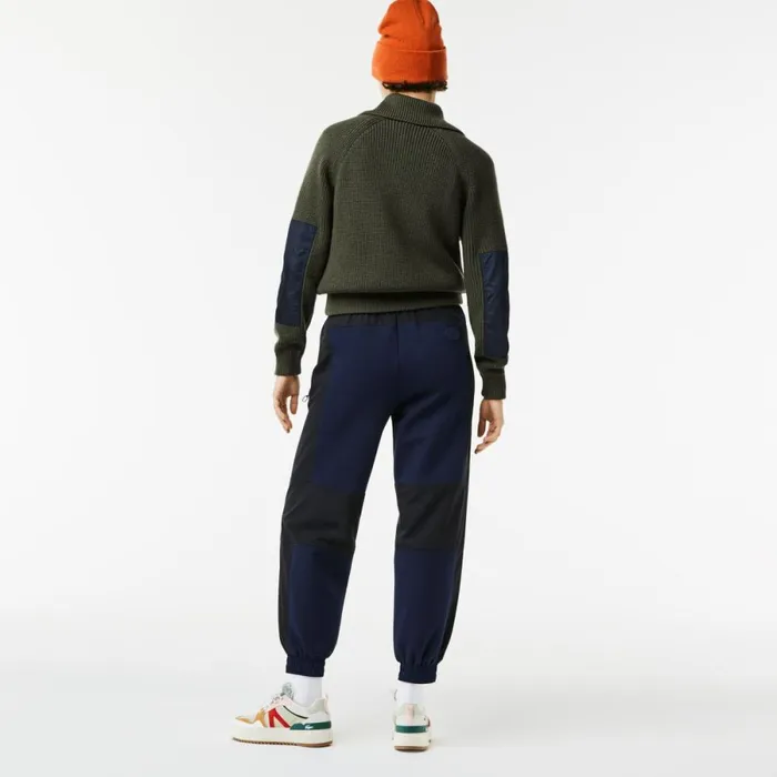 Sweaters and Sweatshirts MenWomen Lacoste Women039s Colorblock HalfZip Sweater Khaki Green Navy Blue U74