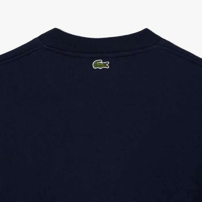 Sweaters and Sweatshirts Women Lacoste Oversized Tennis Print Fleece Jogger Sweatshirt Navy Blue 166