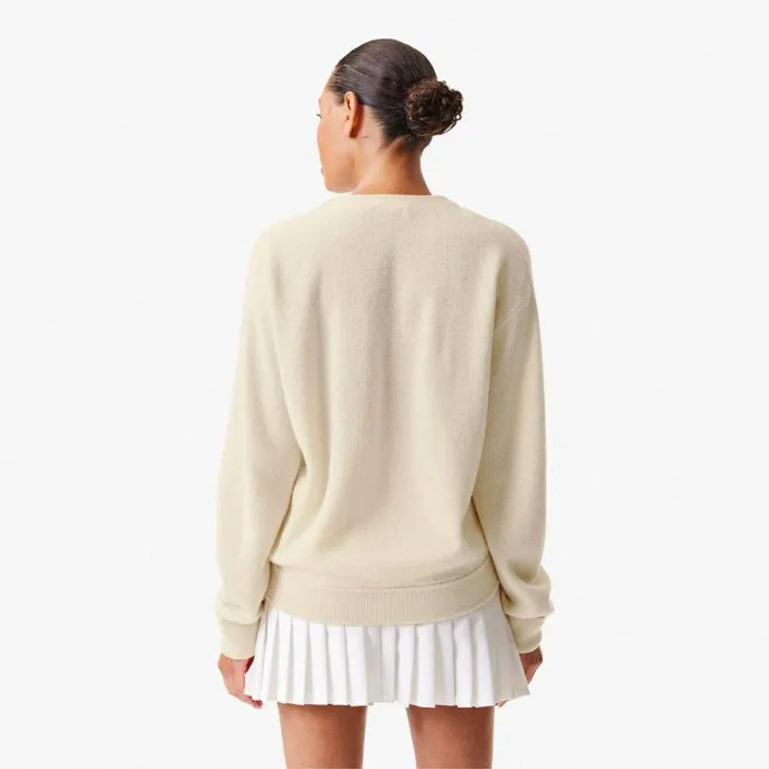 Sweaters and Sweatshirts Women Lacoste Women039s Cashmere Cardigan White 70v