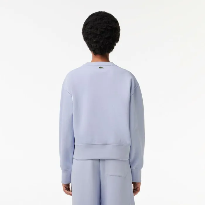 Sweaters and Sweatshirts Women Lacoste Women039s Oversized Double Face Sweatshirt Phoenix Blue J2g