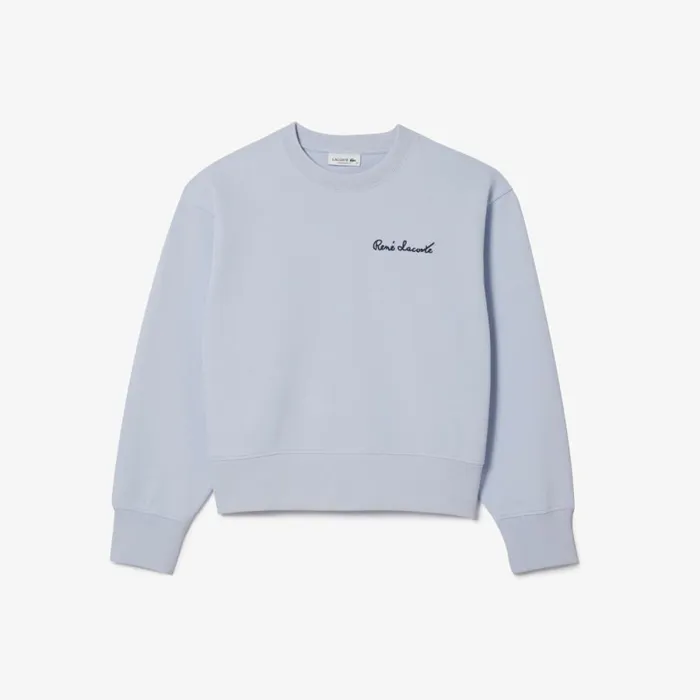 Sweaters and Sweatshirts Women Lacoste Women039s Oversized Double Face Sweatshirt Phoenix Blue J2g