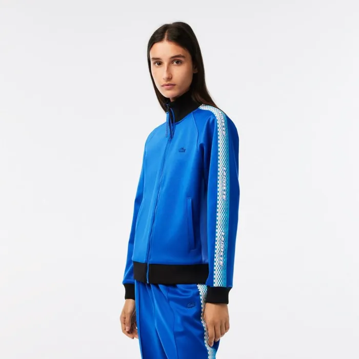 Sweaters and Sweatshirts Women Lacoste Womens Loose Fit Logo Stripe ZipUp Sweatshirt Blue Black Af6 Sweaters and Sweatshirts Women Lacoste Womens Loose Fit Logo Stripe ZipUp Sweatshirt Blue Black Af6