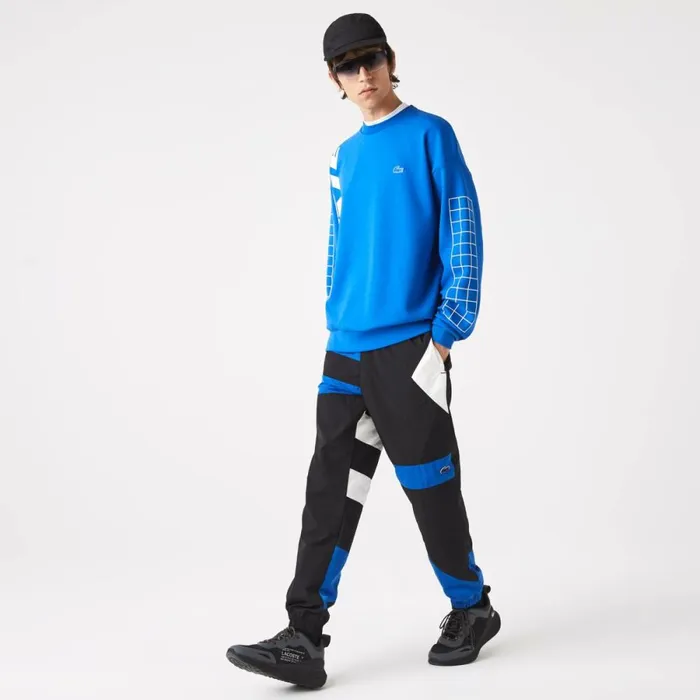 Sweatpants and Trousers Men Lacoste Men039s Patchwork WaterRepellent Joggers Black Blue White Se1 Sweatpants and Trousers Men Lacoste Men039s Patchwork WaterRepellent Joggers Black Blue White Se1