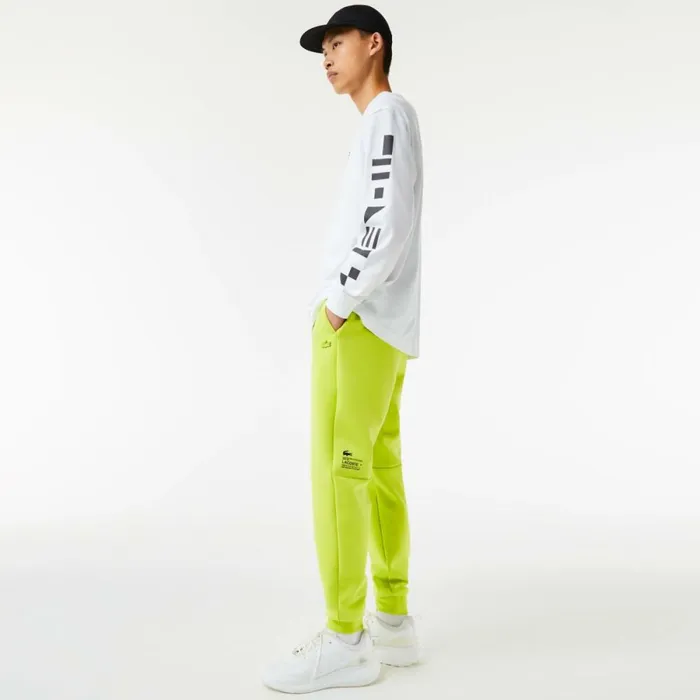 Sweatpants and Trousers Men Lacoste Men039s Reflective Print Joggers Yellow 90v