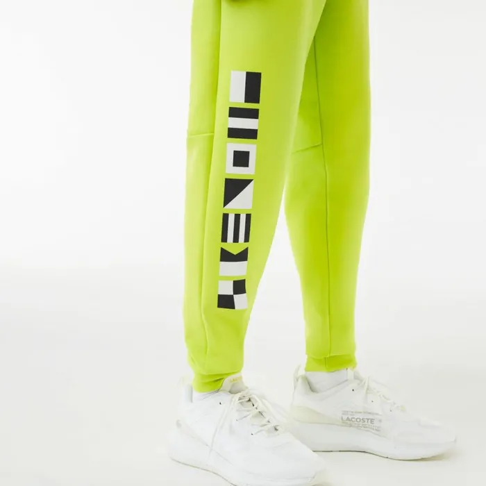 Sweatpants and Trousers Men Lacoste Men039s Reflective Print Joggers Yellow 90v