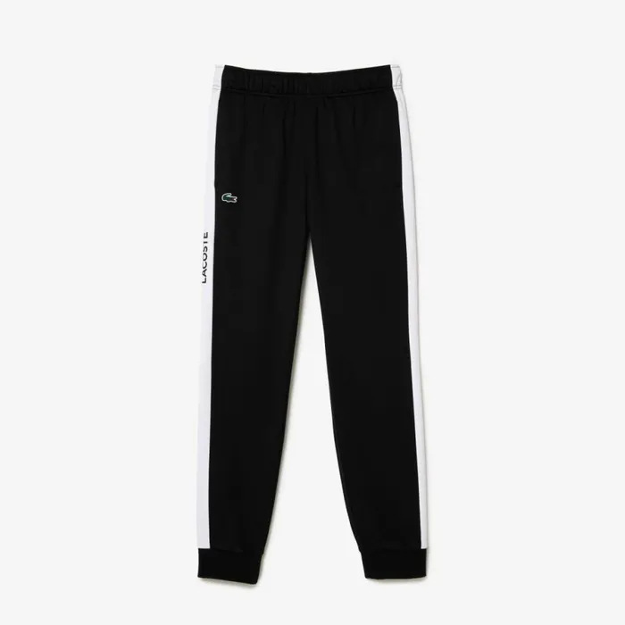 Sweatpants and Trousers Men Lacoste Men039s Ripstop Tennis Sweatpants Black White 258