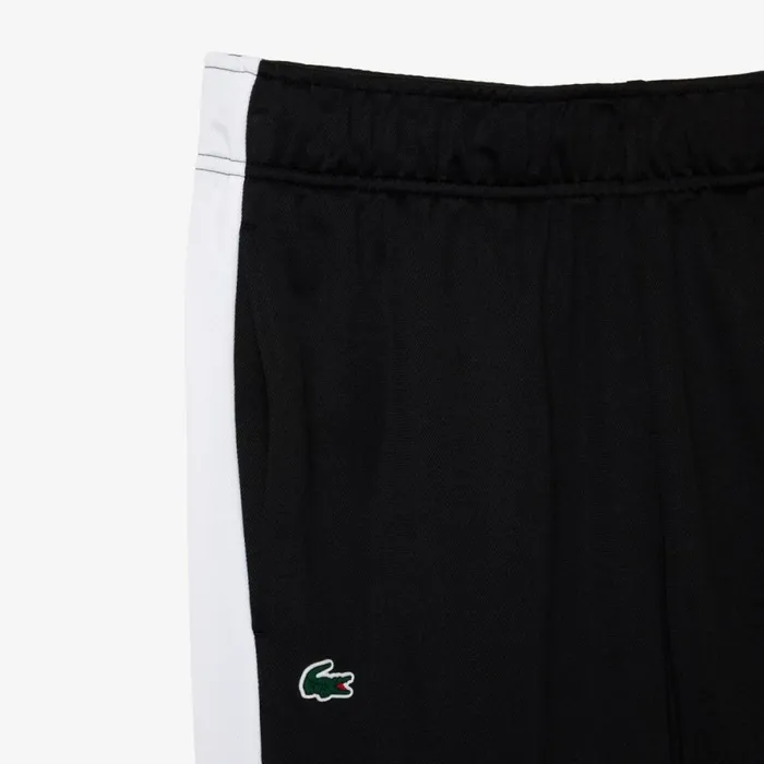 Sweatpants and Trousers Men Lacoste Men039s Ripstop Tennis Sweatpants Black White 258
