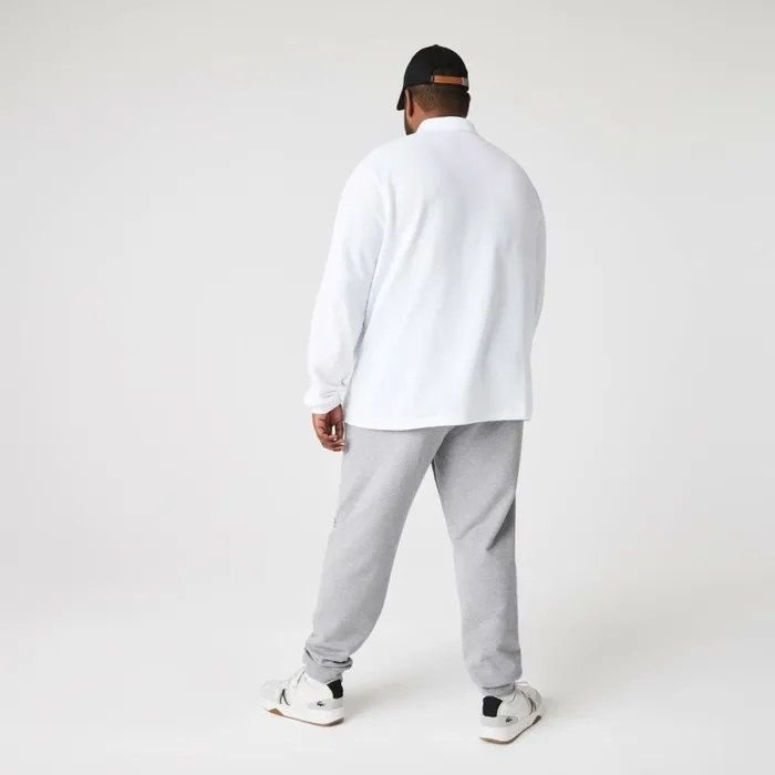 Sweatpants and Trousers Men Lacoste Men039s Signature and Croc Print Cotton Fleece Sweatpants Grey Chine 4jv