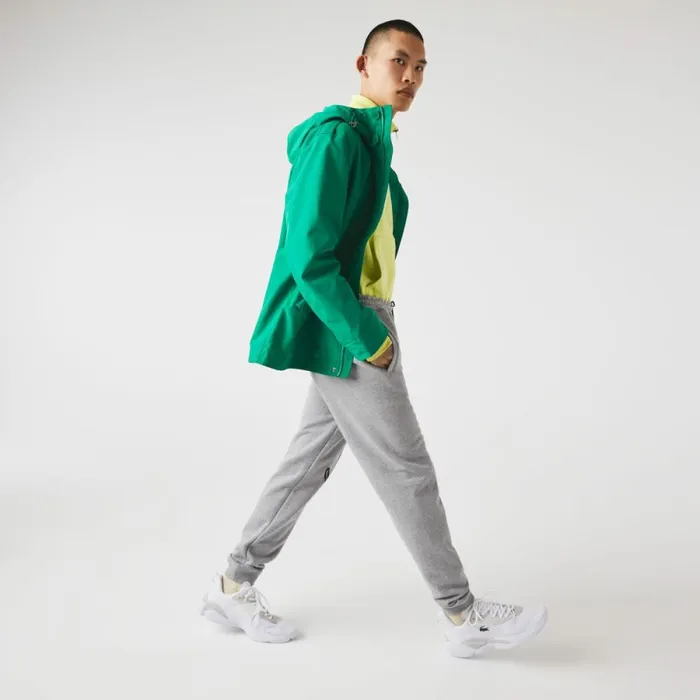 Sweatpants and Trousers Men Lacoste Men039s Signature and Croc Print Cotton Fleece Sweatpants Grey Chine 4jv