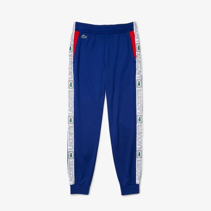 Sweatpants and Trousers Men Lacoste Men039s SPORT Branded Bands Sweatpants Blue Red White An3
