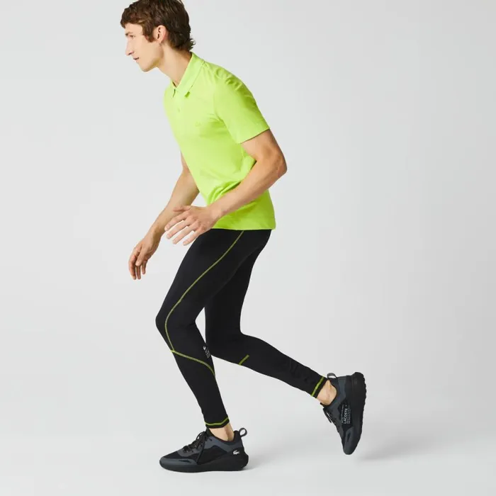 Sweatpants and Trousers Men Lacoste Men039s SPORT Thermal Leggings Black Yellow 60r